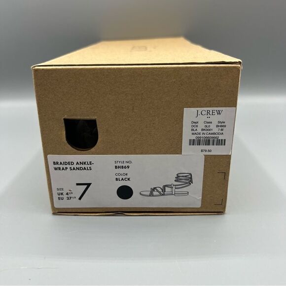 J. Crew Braided Ankle Wrap Sandals - Picture 3 of 4